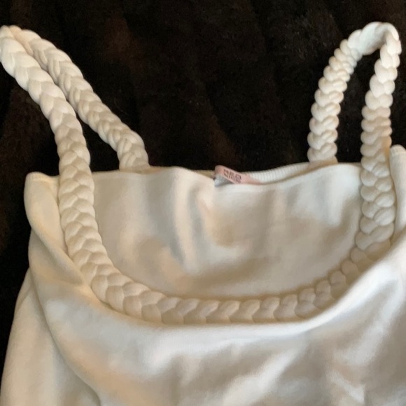 RED Valentino Dresses & Skirts - RED VALENTINO White Braided Strap tank dress L XL size tag missing